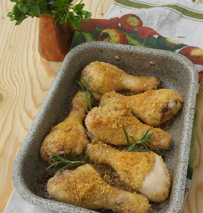 cosce di pollo gratinate