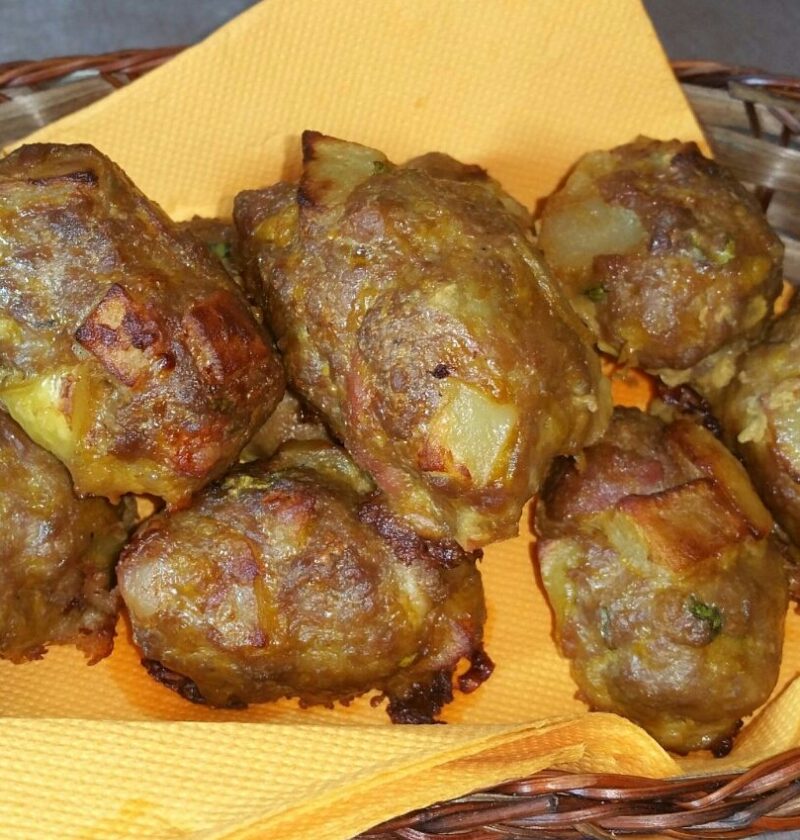 polpette di carne con castagne