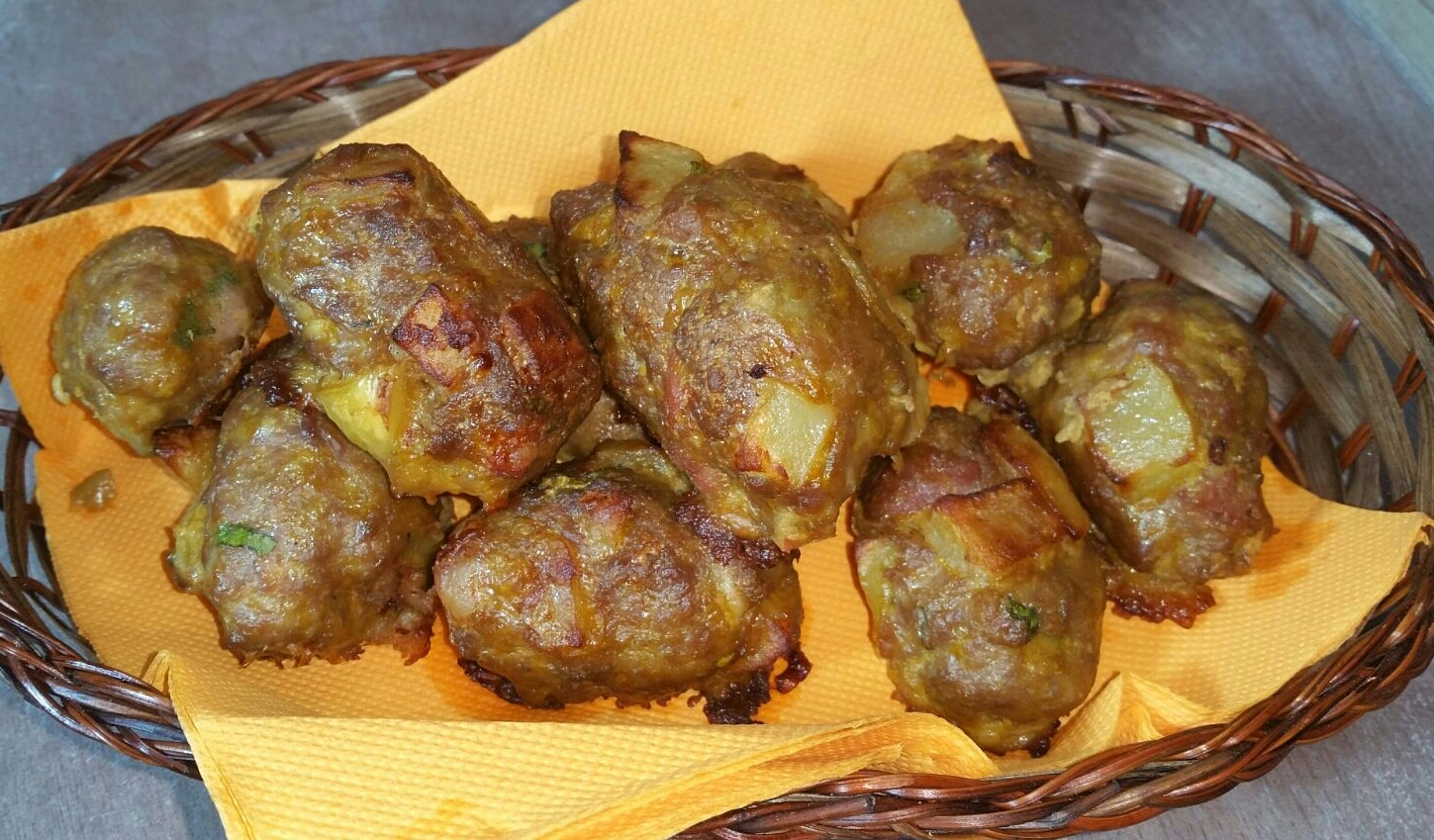 polpette di carne con castagne