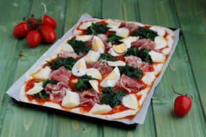 pizza rustica pancetta e spinaci